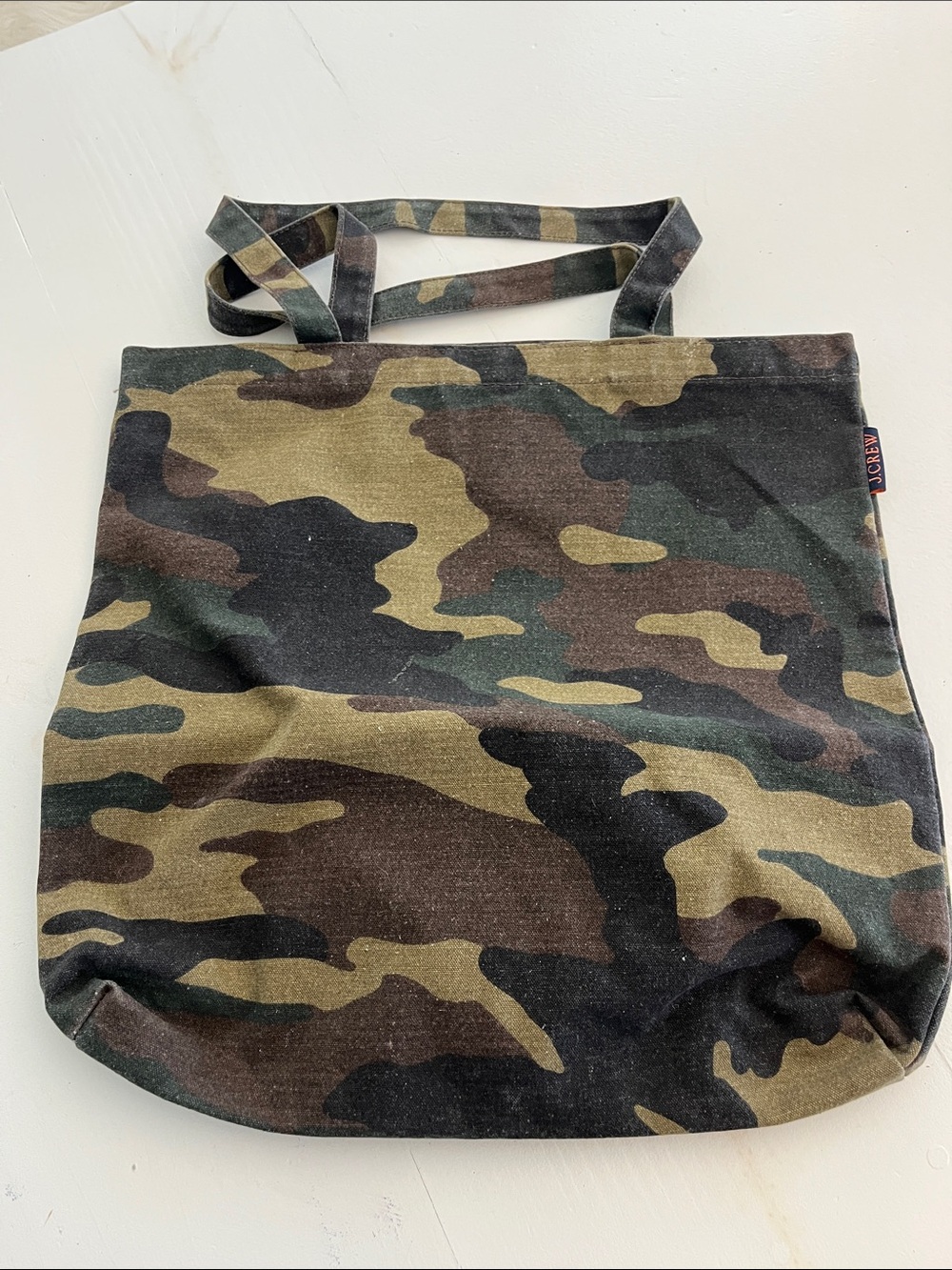 J. Crew Camouflage Canvas Belt Bag in Green, Brown, Black